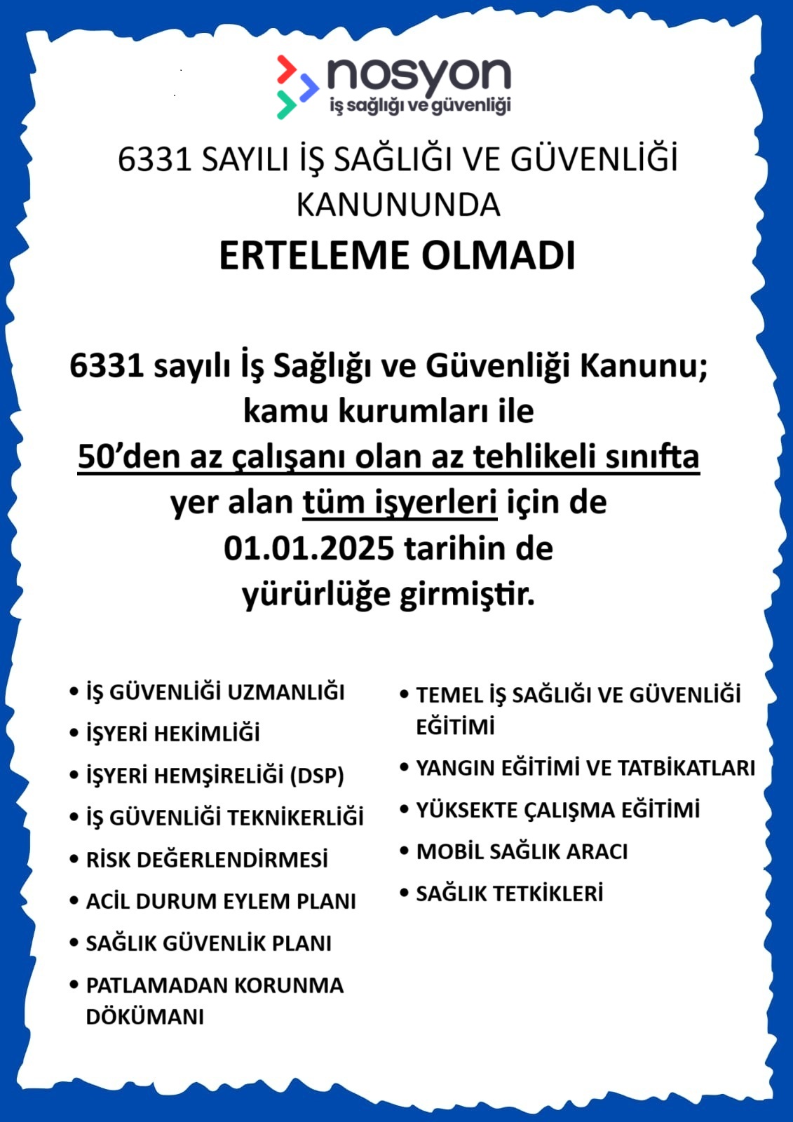 Nosyon İş Sağlığı Güvenliği